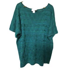 Green Pullover Lightweight Sweater Women’s 212 New York Hi-lo XLG Shirt Top